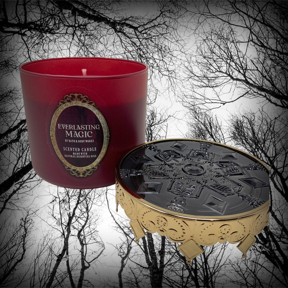 NEW Everlasting Magic Crown Lid 3 Wick Candle Bath Body Works 2023 Halloween Box